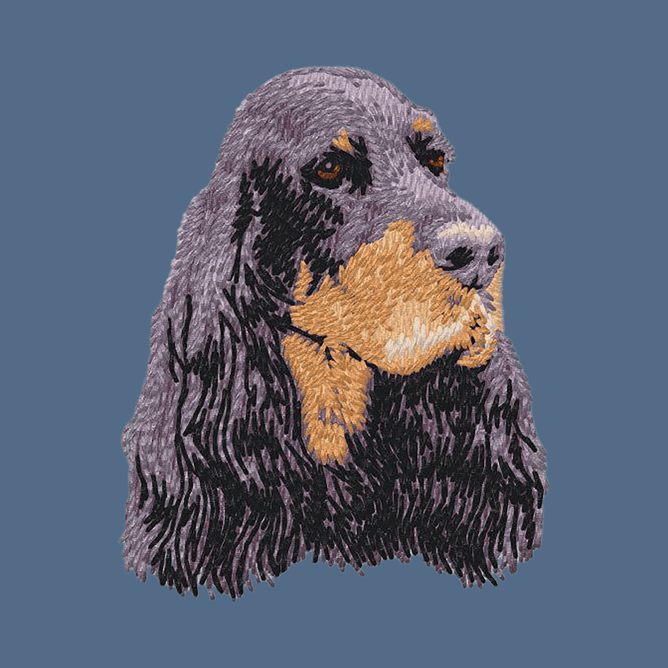 Gordon Setter Embroidered Women's Denim Shirt