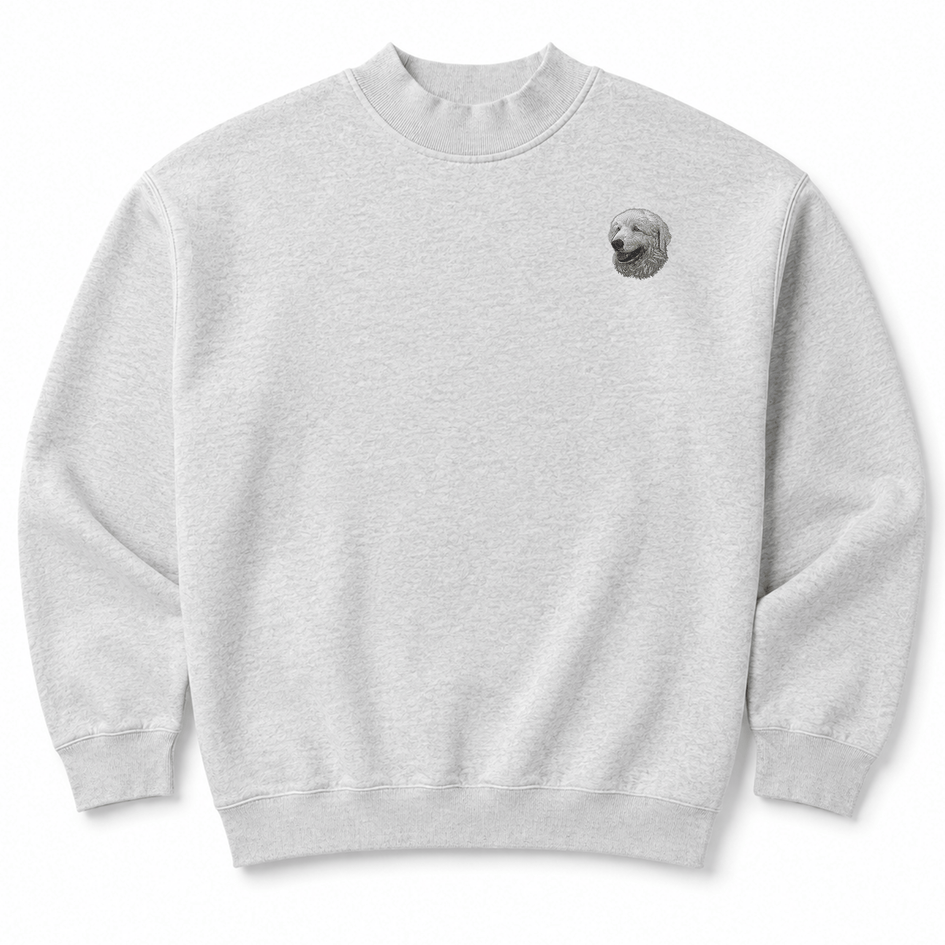 Kuvasz Embroidered Mock Neck Sweatshirt