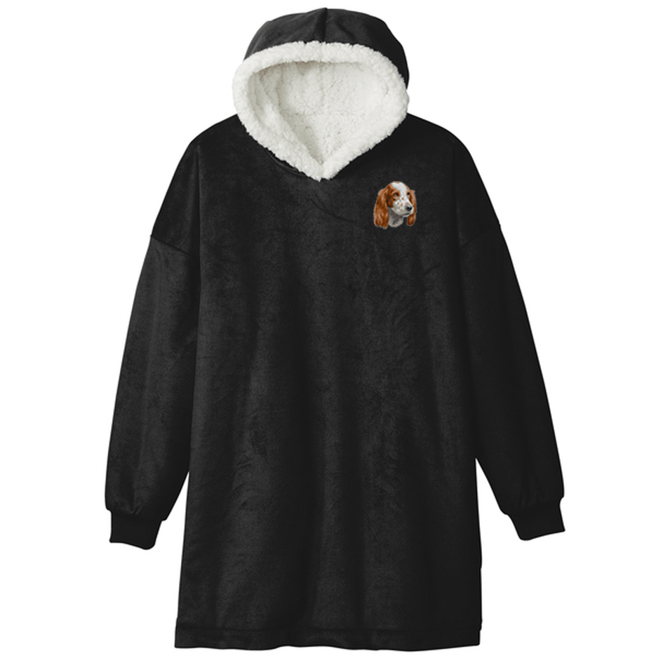 Irish Red and White Setter Embroidered Wearable Blanket