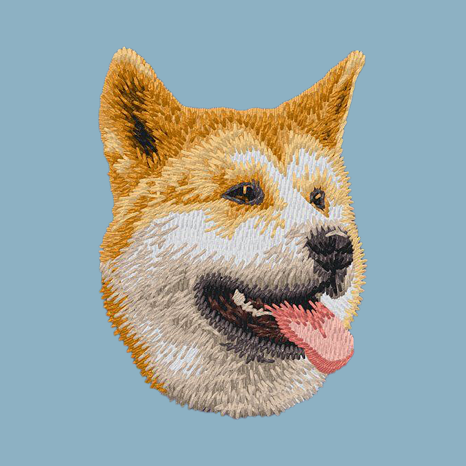 Shiba Inu Embroidered Sweatshirt Hoodie