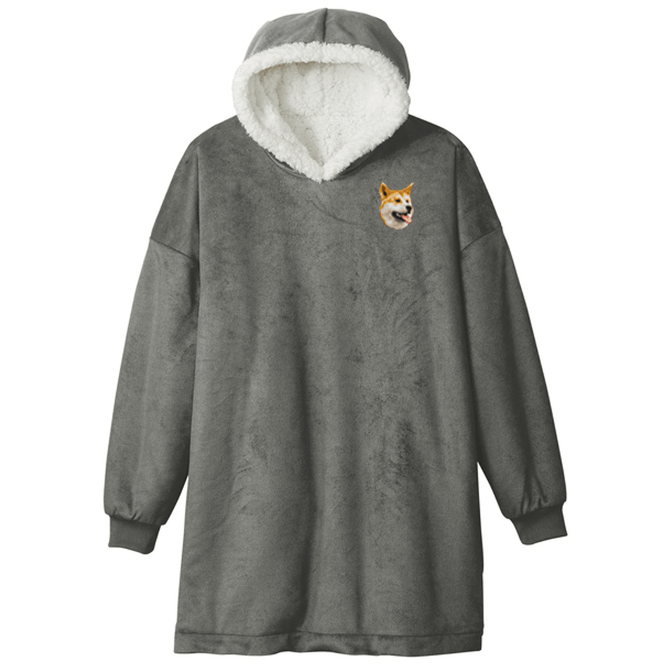 Shiba Inu Embroidered Wearable Blanket