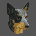 Australian Cattle Dog Embroidered Men's Fleece Jacket