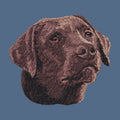 Labrador Retriever Embroidered Women's Denim Shirt