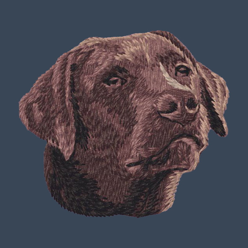 Labrador Retriever Embroidered Women's Denim Shirt