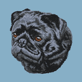 Pug Embroidered Classic Long Sleeve Shirt