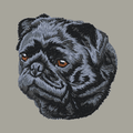 Pug Embroidered Classic Long Sleeve Shirt
