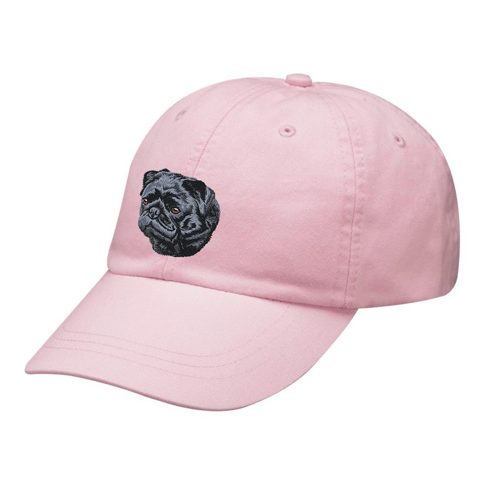 Pug Embroidered Baseball Cap