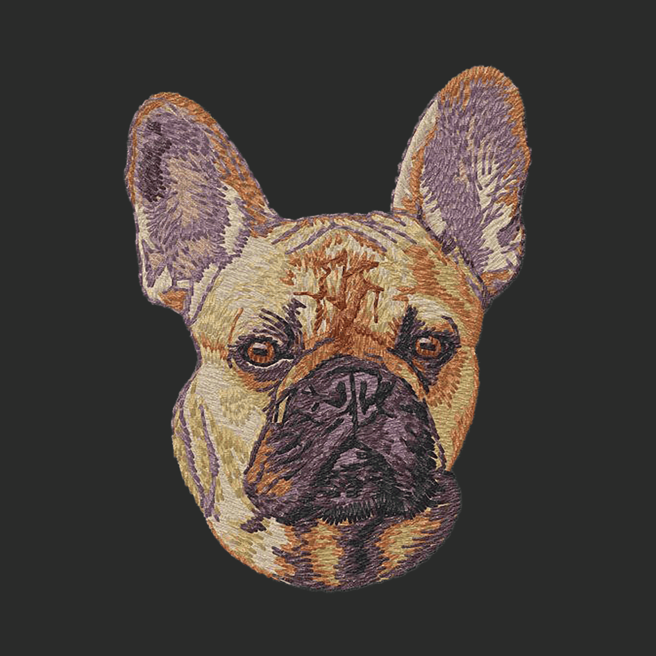 French Bulldog Embroidered Classic Long Sleeve Shirt
