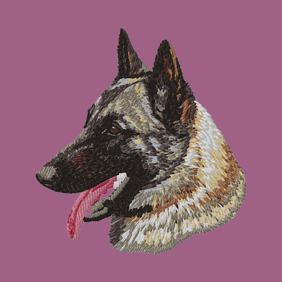 Belgian Malinois Embroidered Classic Long Sleeve Shirt