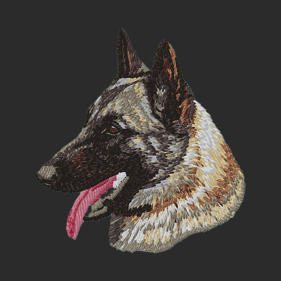 Belgian Malinois Embroidered Classic Long Sleeve Shirt