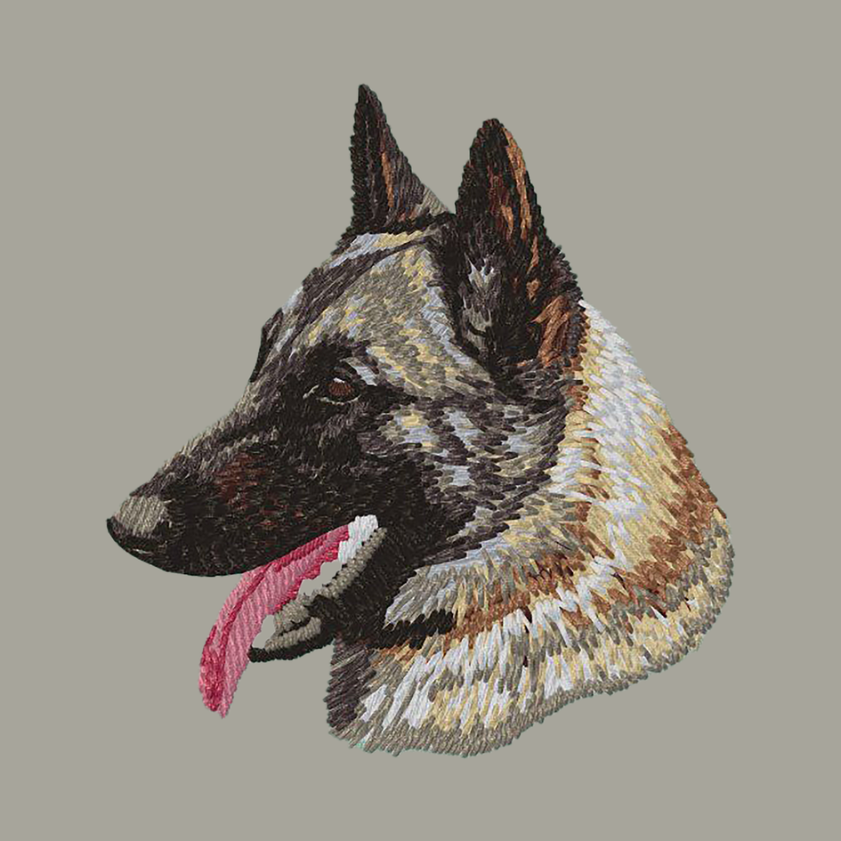 Belgian Malinois Embroidered Classic Long Sleeve Shirt