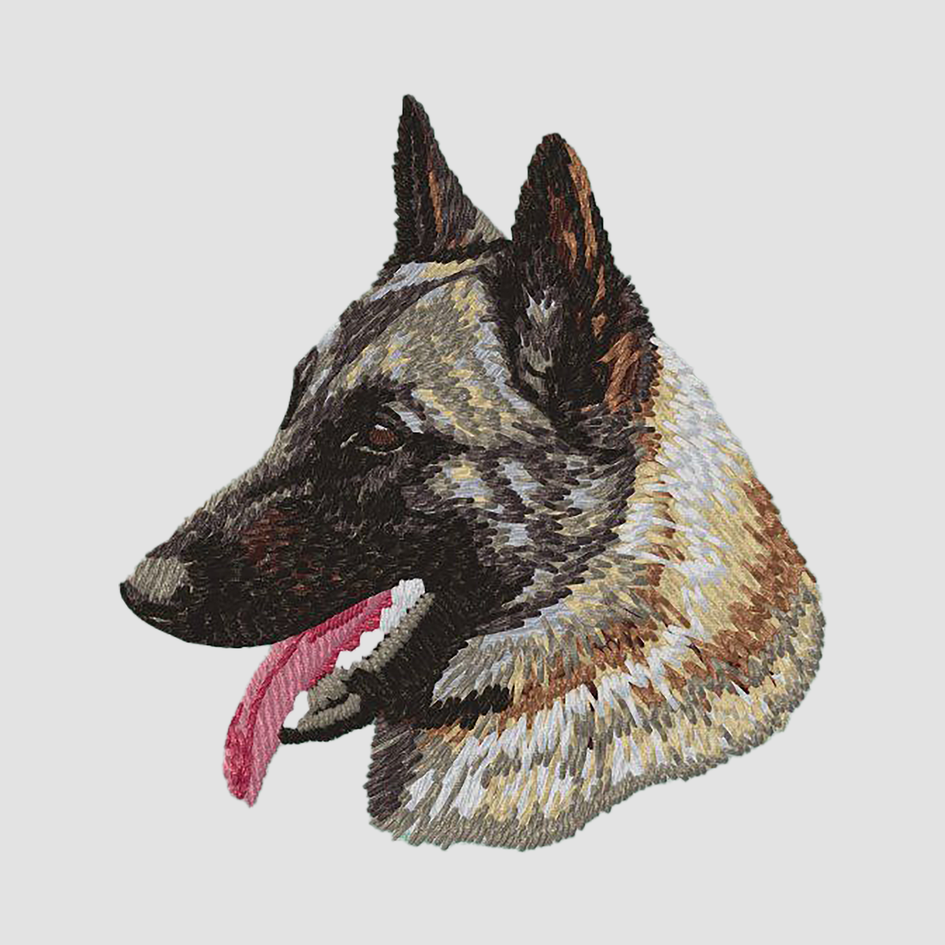 Belgian Malinois Embroidered Classic Long Sleeve Shirt