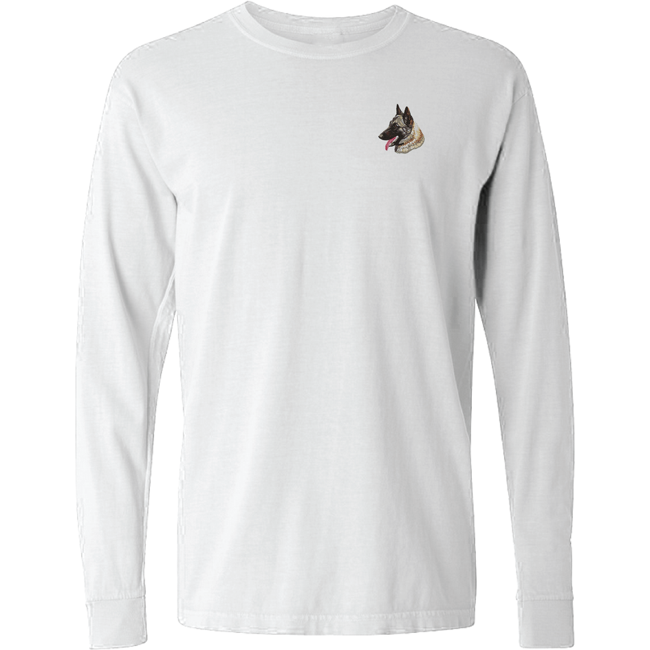 Belgian Malinois Embroidered Classic Long Sleeve Shirt