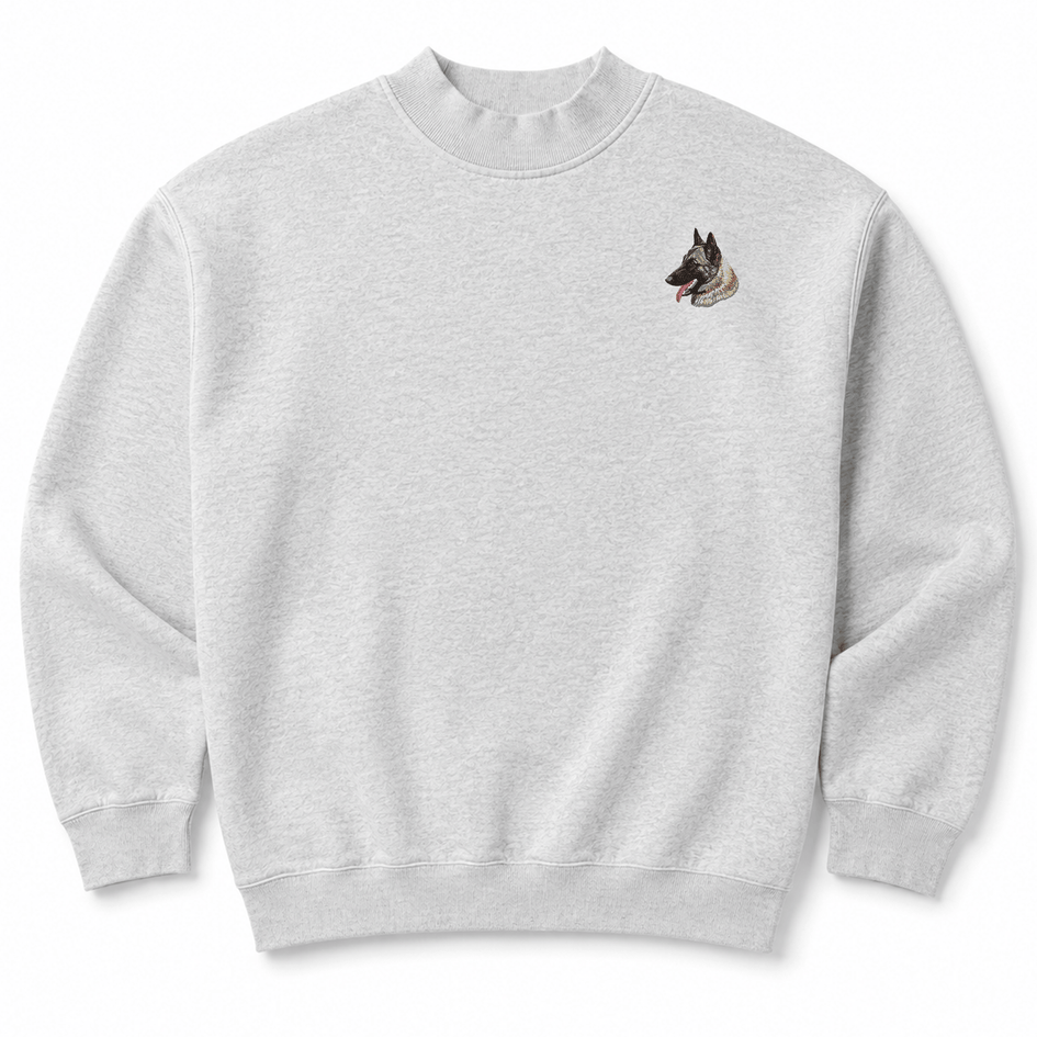 Belgian Malinois Embroidered Mock Neck Sweatshirt