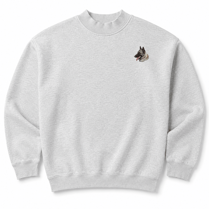 Belgian Malinois Embroidered Mock Neck Sweatshirt