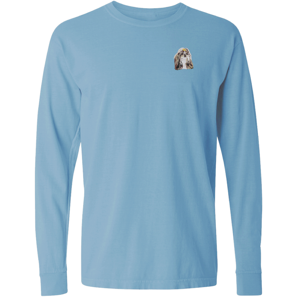 Shih Tzu Embroidered Classic Long Sleeve Shirt