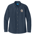 Shih Tzu Embroidered Women's Denim Shirt
