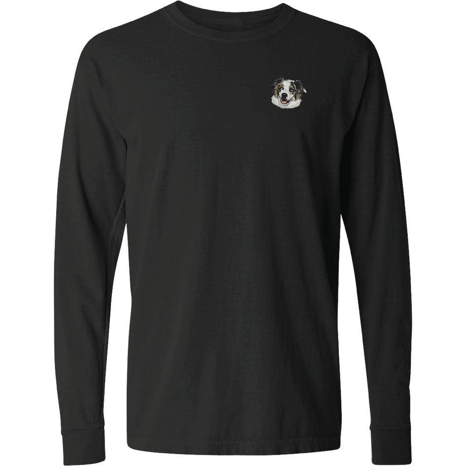 Australian Shepherd Embroidered Classic Long Sleeve Shirt