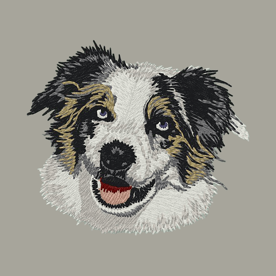Australian Shepherd Embroidered Classic Long Sleeve Shirt