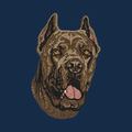 Cane Corso Embroidered Men's Denim Shirt