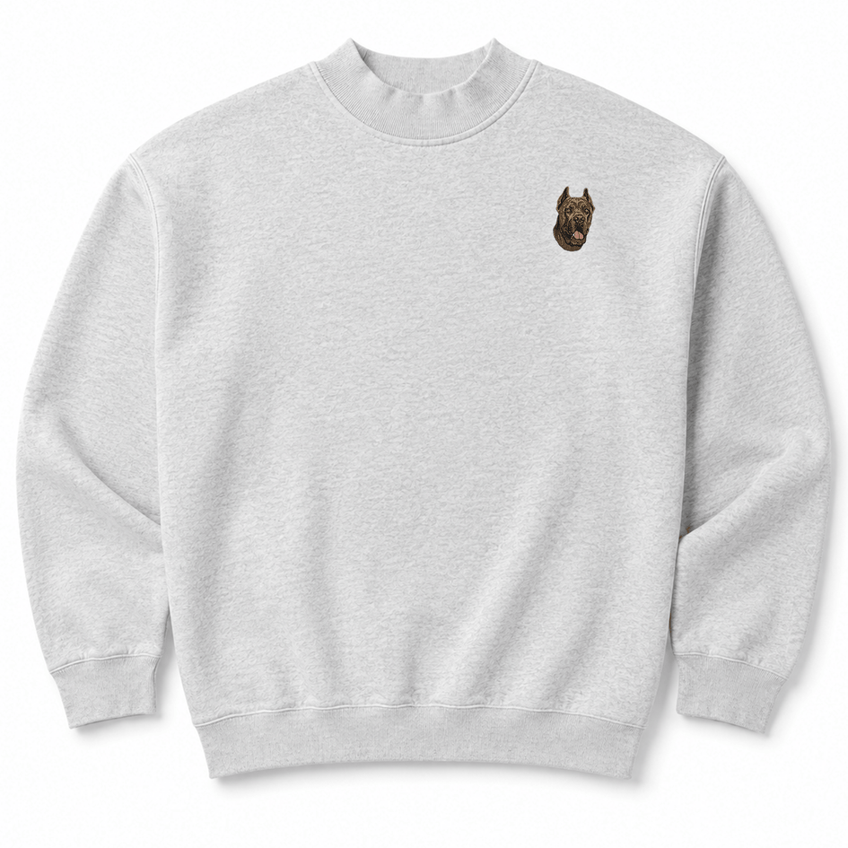Cane Corso Embroidered Mock Neck Sweatshirt