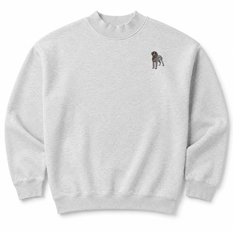 Wirehaired Pointing Griffon Embroidered Mock Neck Sweatshirt