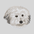 Coton de Tulear Embroidered Mock Neck Sweatshirt