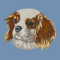 Cavalier King Charles Spaniel Embroidered Men's Denim Shirt