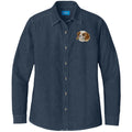 Cavalier King Charles Spaniel Embroidered Women's Denim Shirt