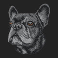 French Bulldog Embroidered Sweatshirt Hoodie