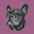 French Bulldog Embroidered Classic Long Sleeve Shirt