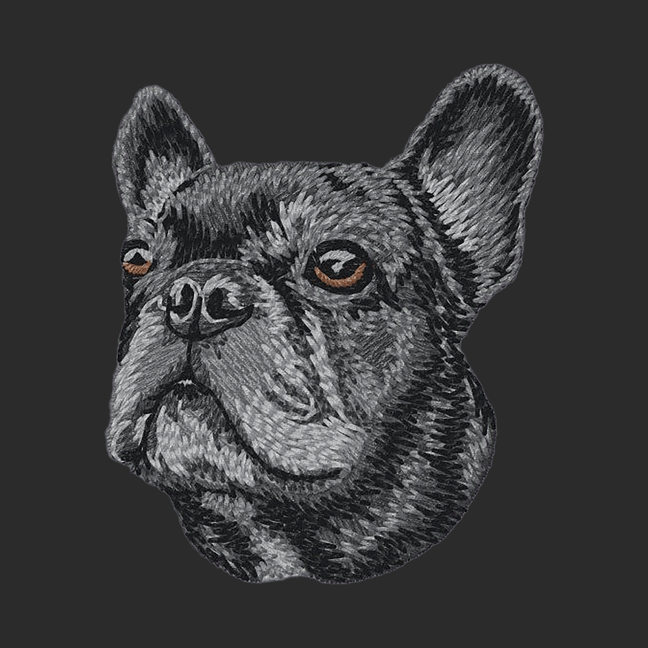 French Bulldog Embroidered Classic Long Sleeve Shirt