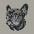 French Bulldog Embroidered Classic Long Sleeve Shirt