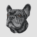 French Bulldog Embroidered Classic Long Sleeve Shirt