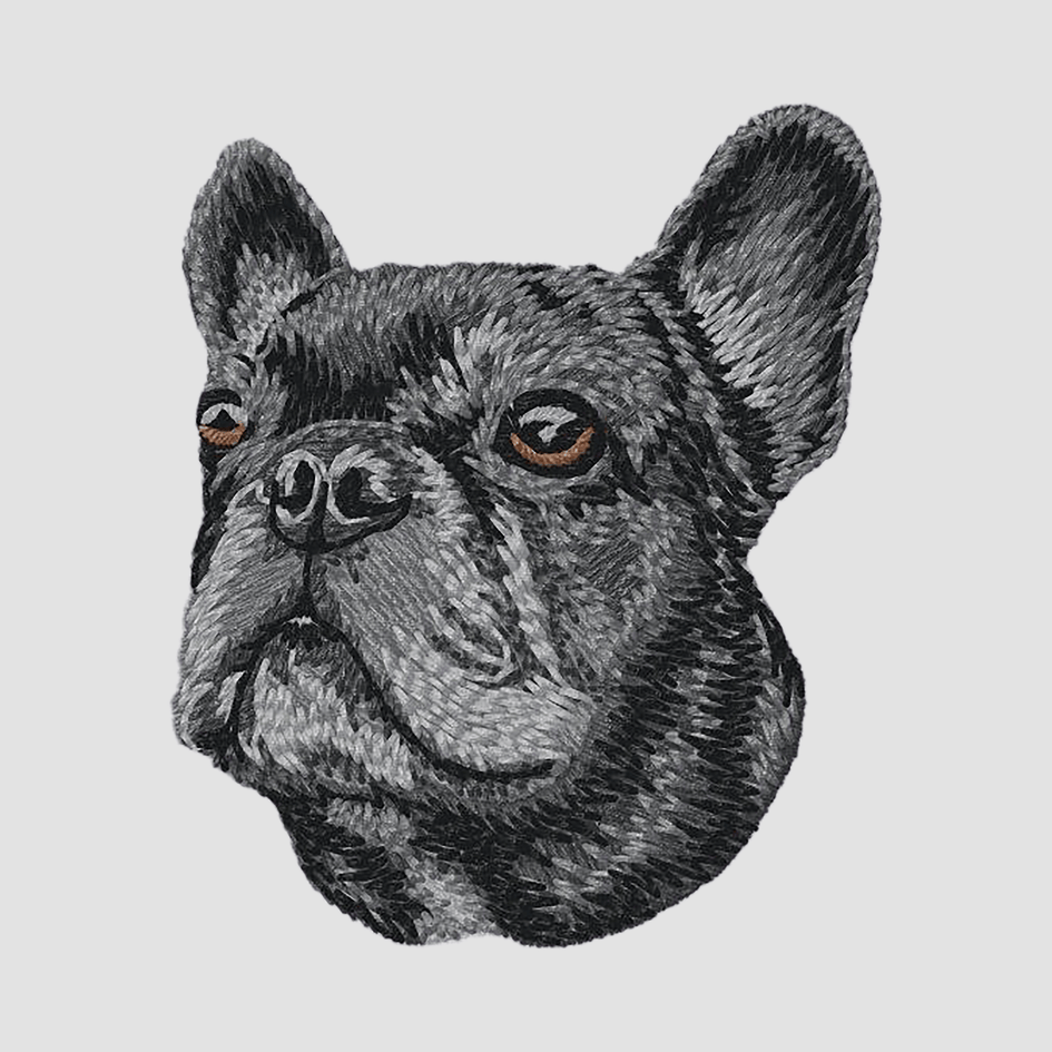 French Bulldog Embroidered Classic Long Sleeve Shirt