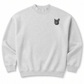 French Bulldog Embroidered Mock Neck Sweatshirt