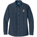 Cavalier King Charles Spaniel Embroidered Women's Denim Shirt