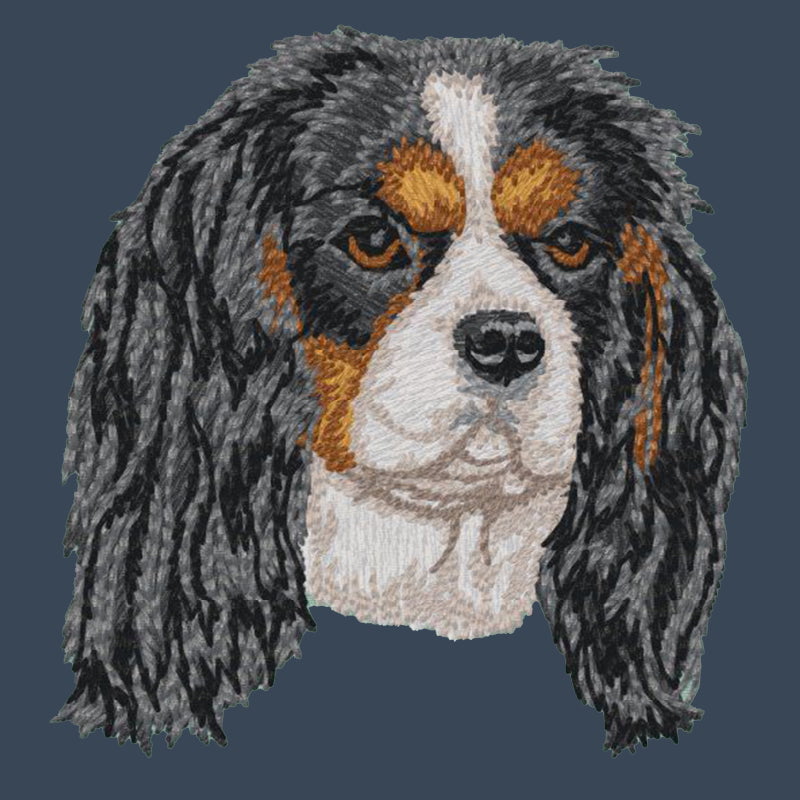 Cavalier King Charles Spaniel Embroidered Women's Denim Shirt