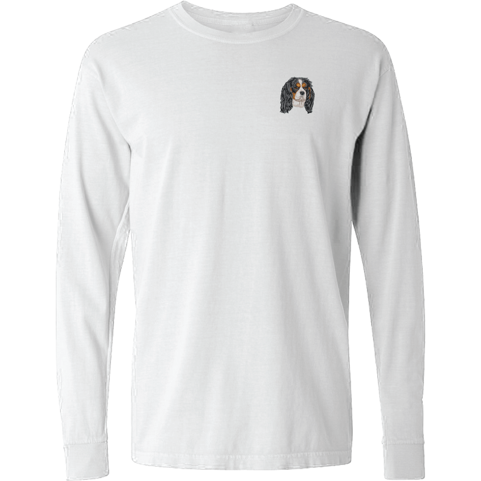 Cavalier King Charles Spaniel Embroidered Classic Long Sleeve Shirt
