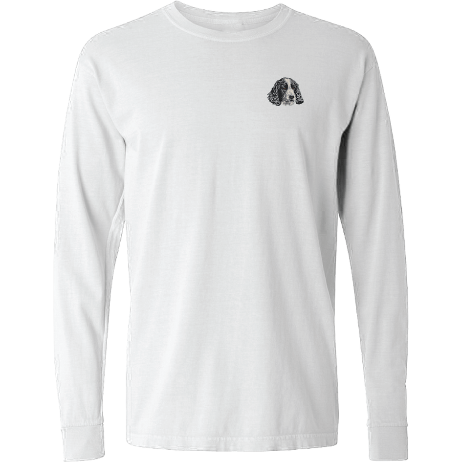 English Cocker Spaniel Embroidered Classic Long Sleeve Shirt