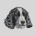 English Cocker Spaniel Embroidered Mock Neck Sweatshirt