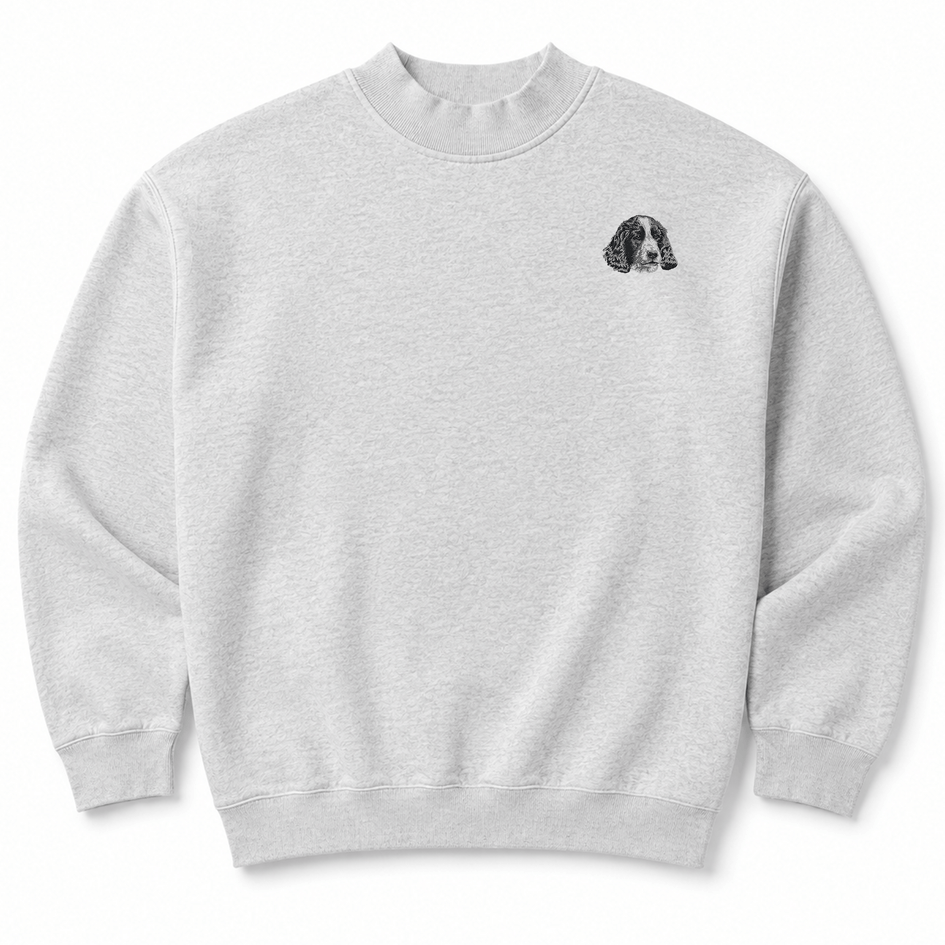 English Cocker Spaniel Embroidered Mock Neck Sweatshirt