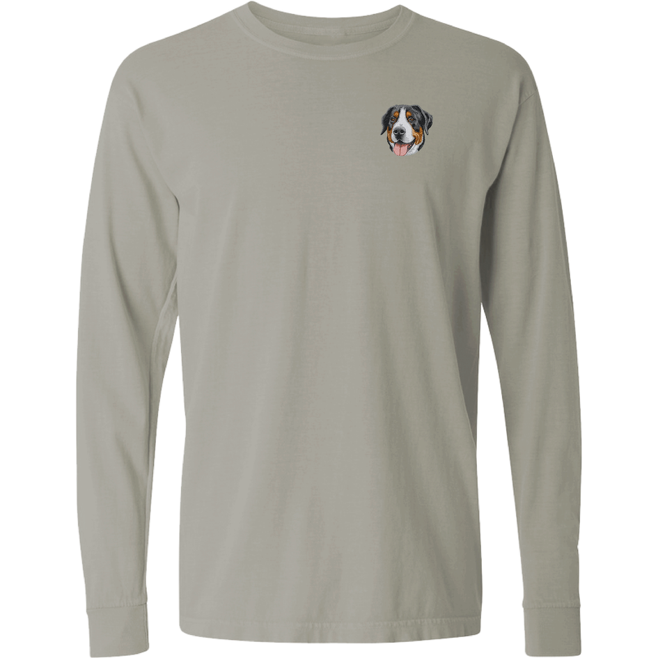 Greater Swiss Mountain Dog Embroidered Classic Long Sleeve Shirt