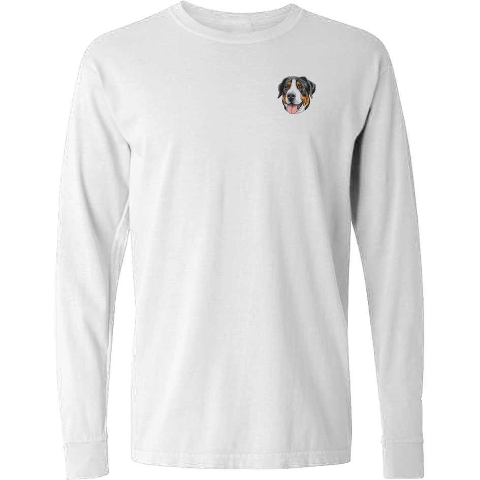 Greater Swiss Mountain Dog Embroidered Classic Long Sleeve Shirt
