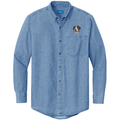 Greater Swiss Mountain Dog Embroidered Men's Denim Shirt