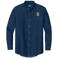 Greater Swiss Mountain Dog Embroidered Men's Denim Shirt
