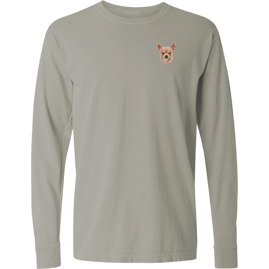Chihuahua Embroidered Classic Long Sleeve Shirt