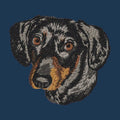Dachshund Embroidered Men's Denim Shirt