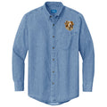 Australian Shepherd Embroidered Men's Denim Shirt