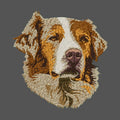 Australian Shepherd Embroidered Men's Fleece Jacket